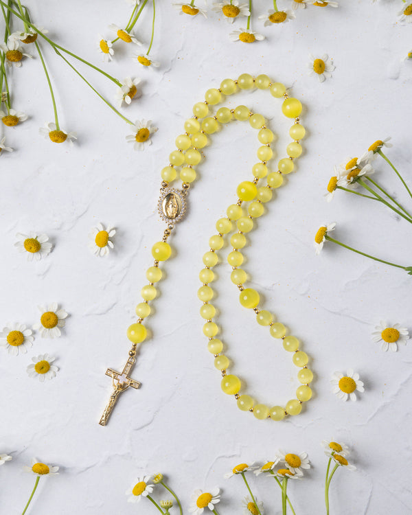Rejoice Yellow Rosary