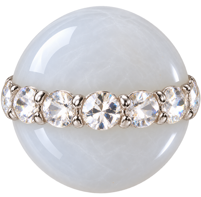 Premium White Agate Rhinestone