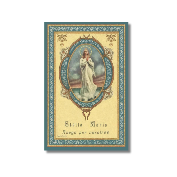 Star of the Sea Stella Maris holy card with Virgin Mary portrait