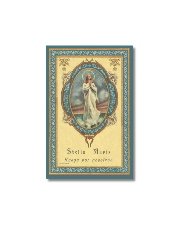Star of the Sea Stella Maris holy card with Virgin Mary portrait