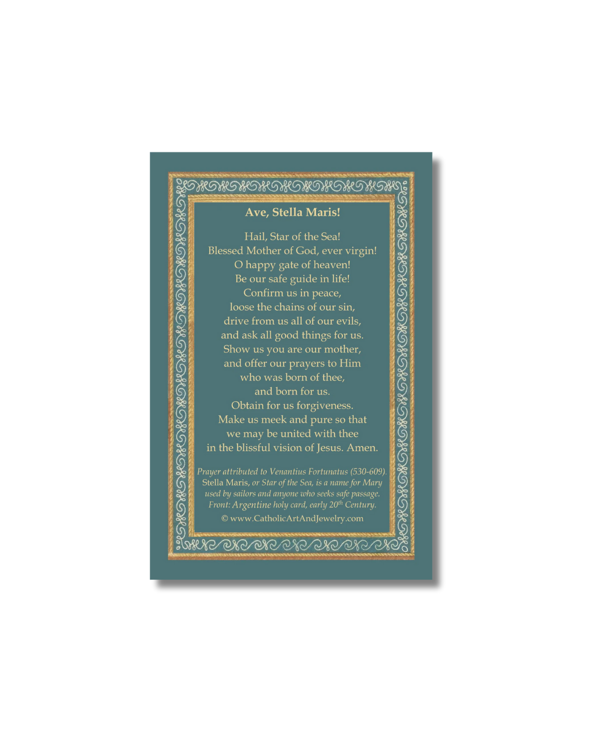 Star of the Sea - Stella Maris Holy Card