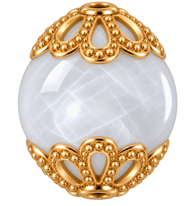 White with Gold Caps