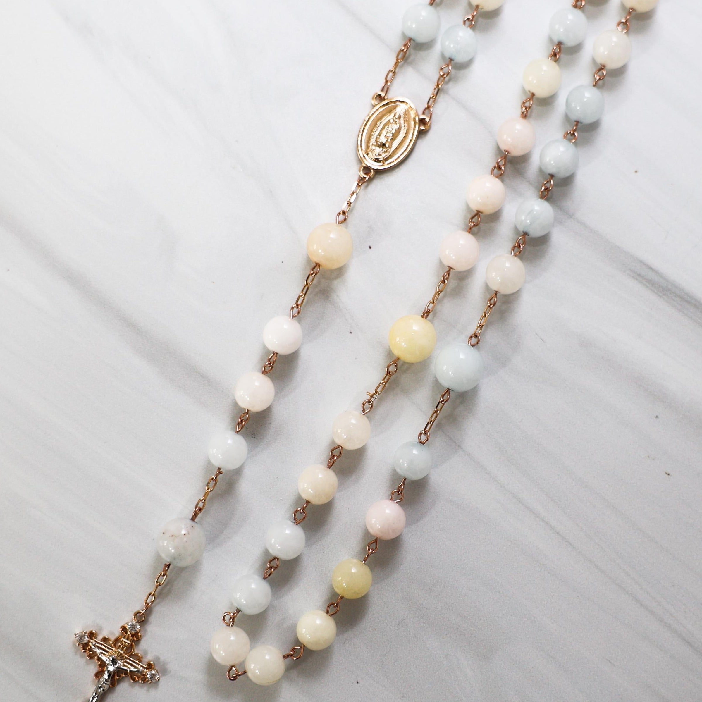 Pascha Morganite Rosary