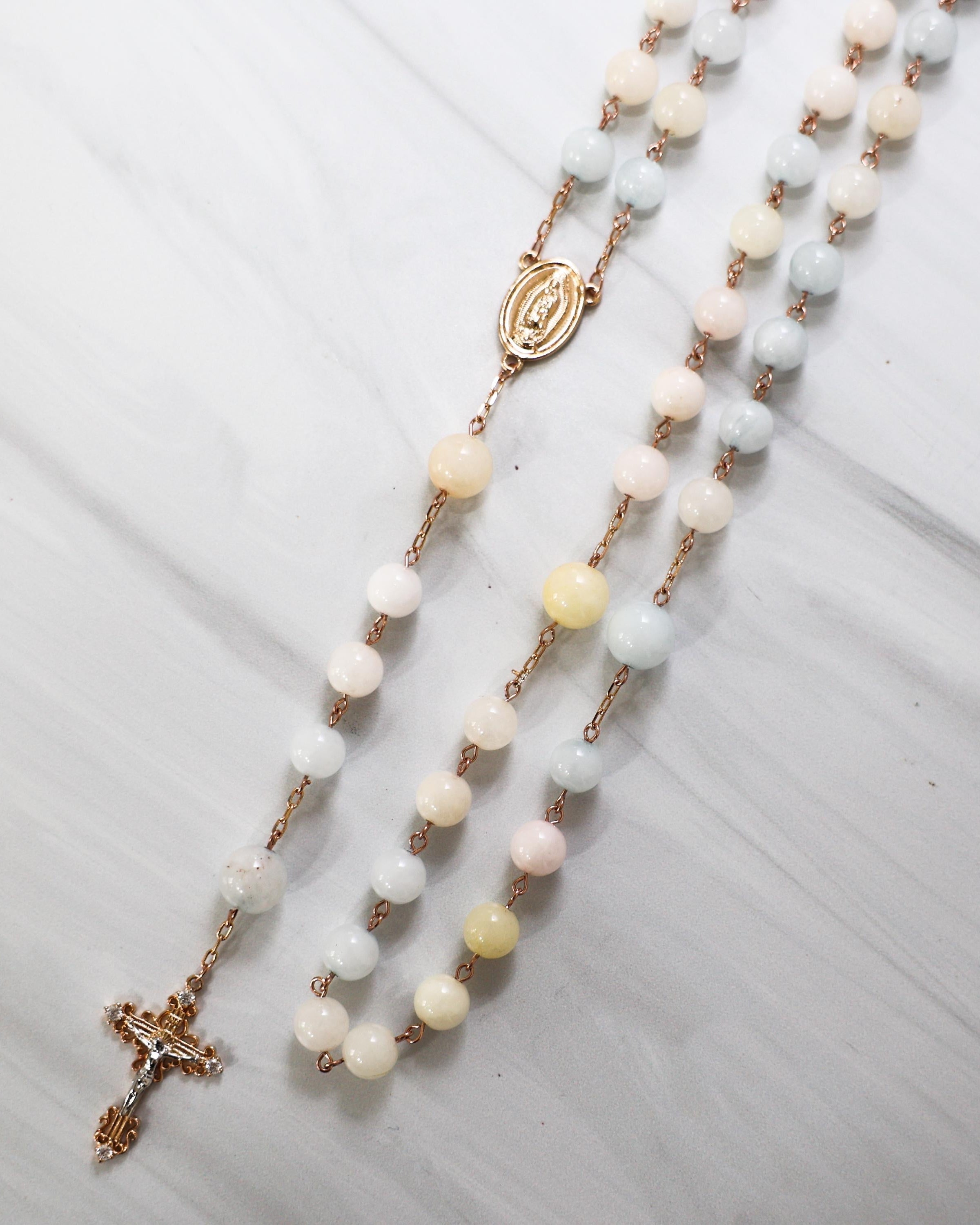 Pascha Morganite Rosary